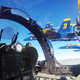 Illustration for article titled Check Out The Blue Angels Picture-Perfect Super Bowl Flyover From Inside the Cockpit